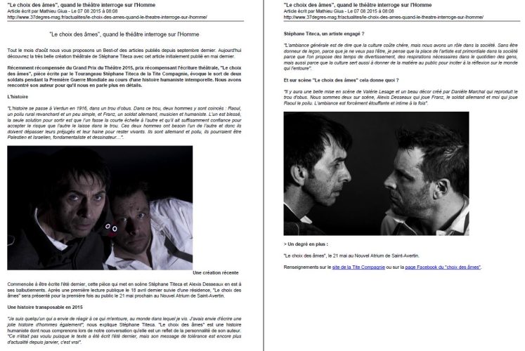 le theatre interroge